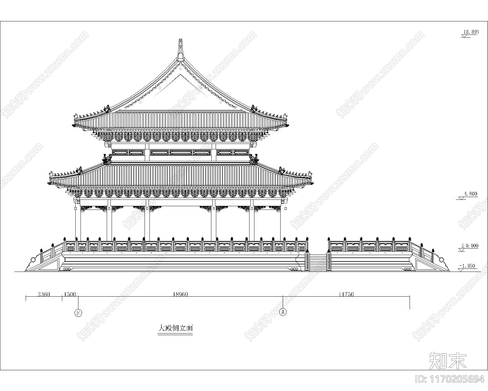 现代古建cad施工图下载【ID:1170205694】