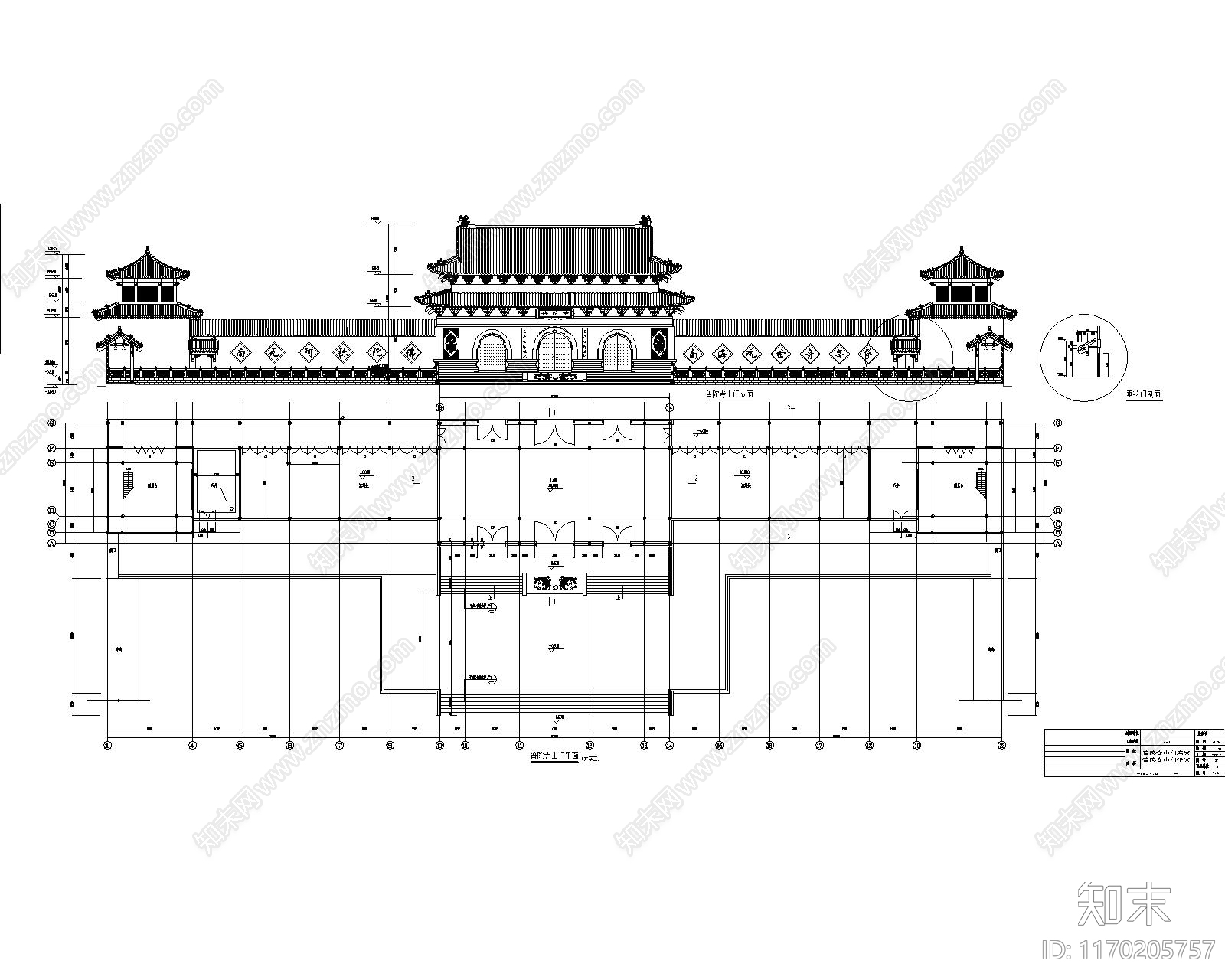 中式古建cad施工图下载【ID:1170205757】