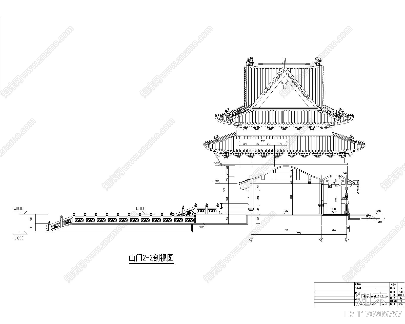 中式古建cad施工图下载【ID:1170205757】