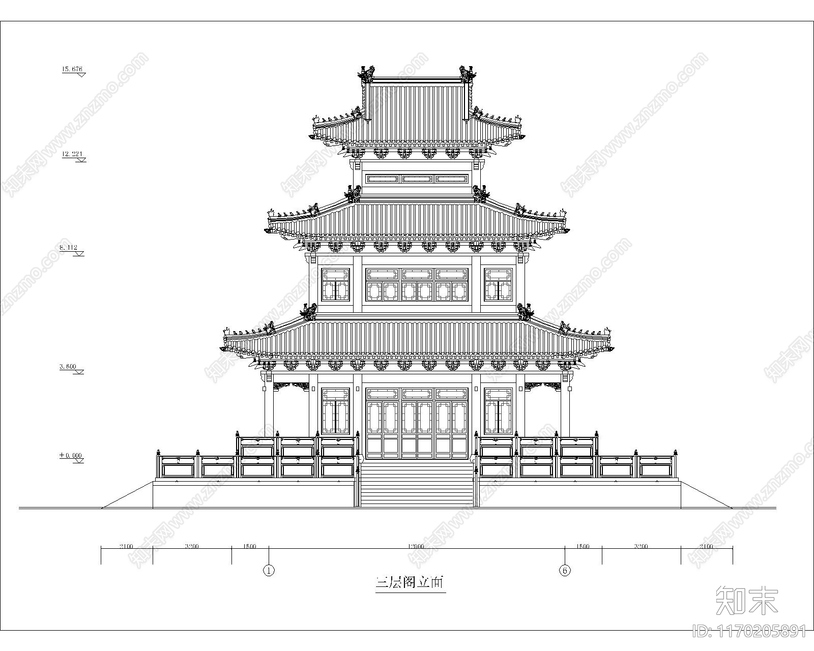 现代古建施工图下载【ID:1170205891】