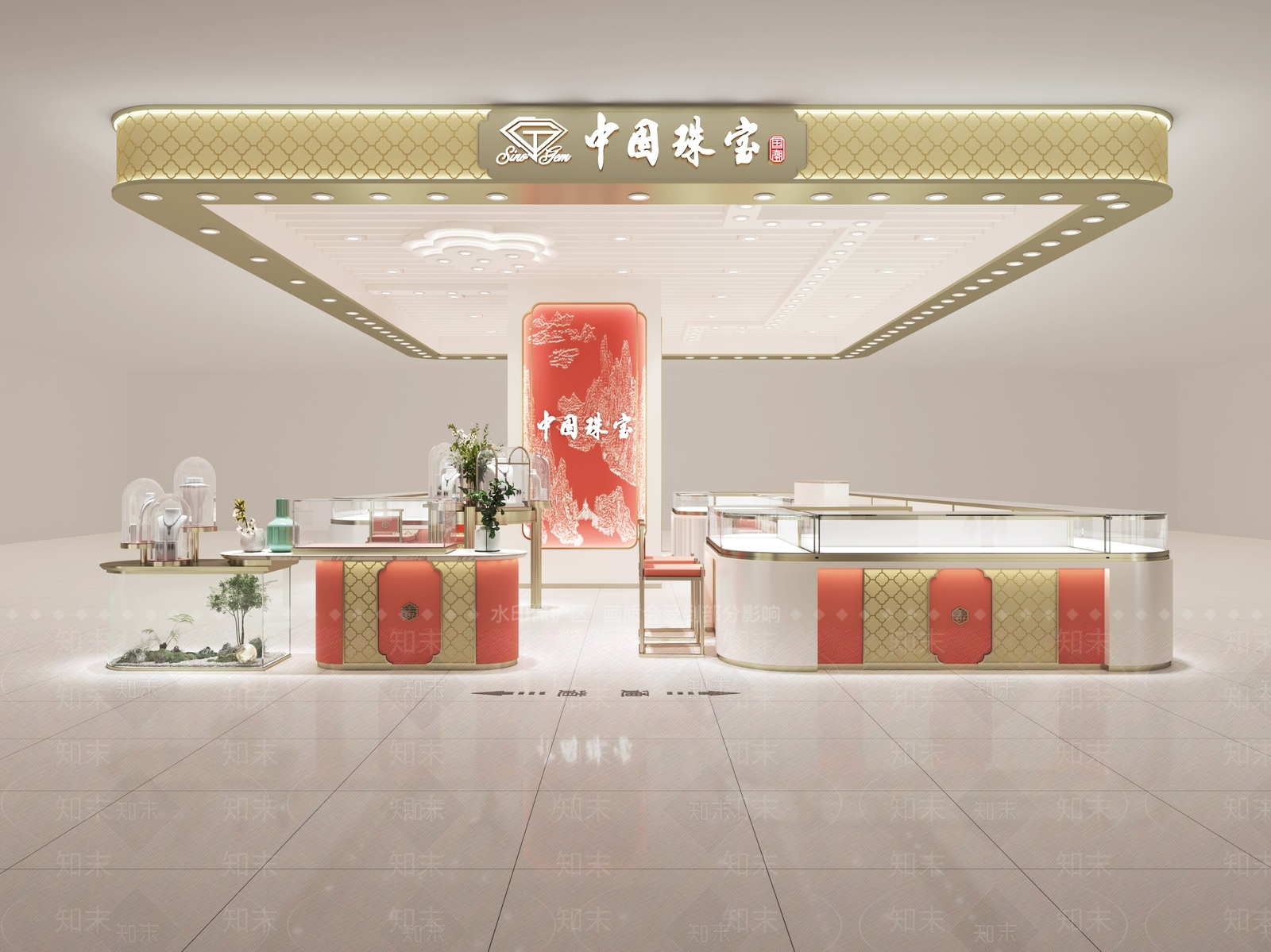 新中式珠宝店3D模型下载【ID:1170206119】