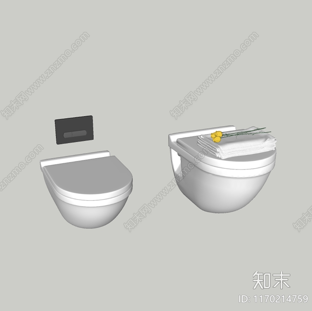 马桶SU模型下载【ID:1170214759】