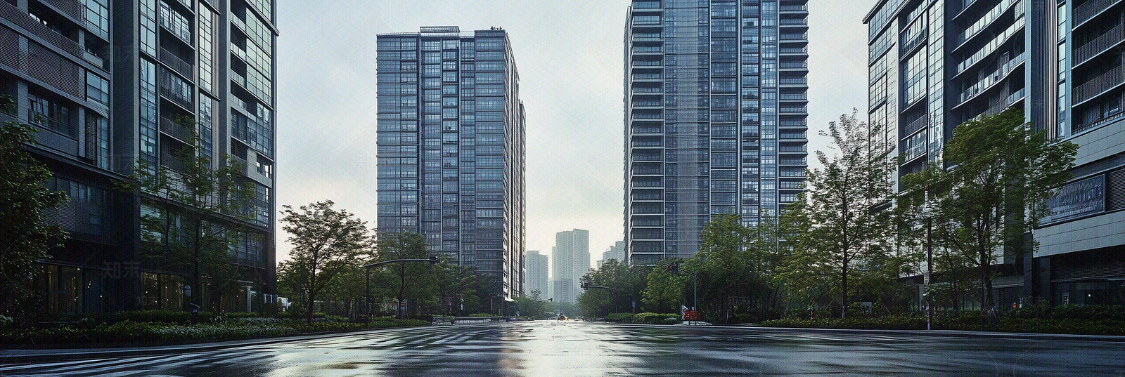 现代街道外景贴图下载【ID:1170215193】