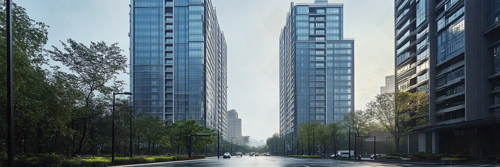 现代街道外景贴图下载【ID:1170215139】