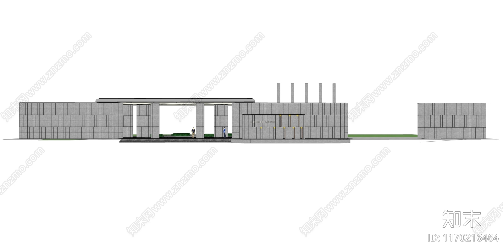 现代小区景观SU模型下载【ID:1170216464】