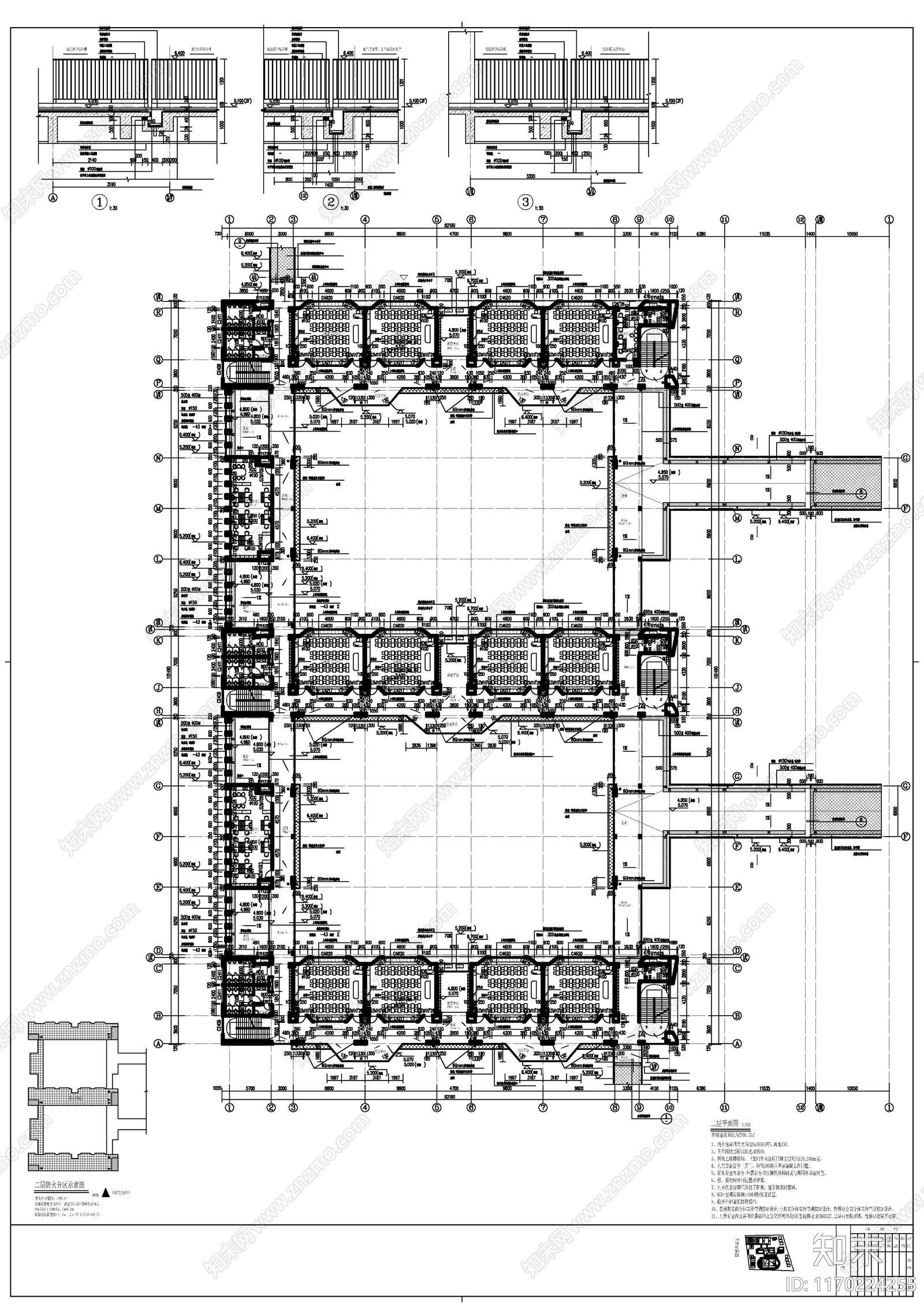 现代学校建筑cad施工图下载【ID:1170224255】
