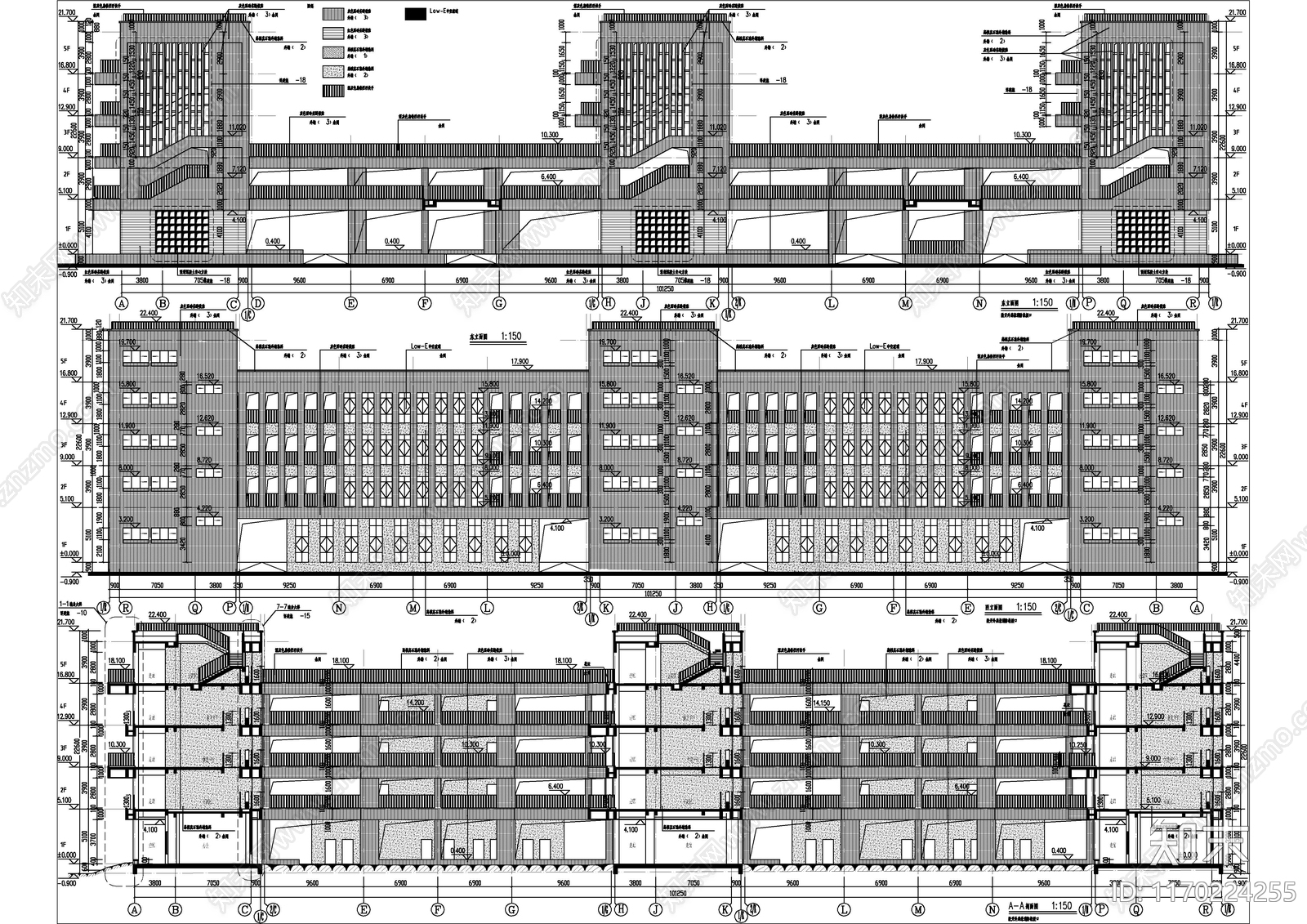 现代学校建筑cad施工图下载【ID:1170224255】