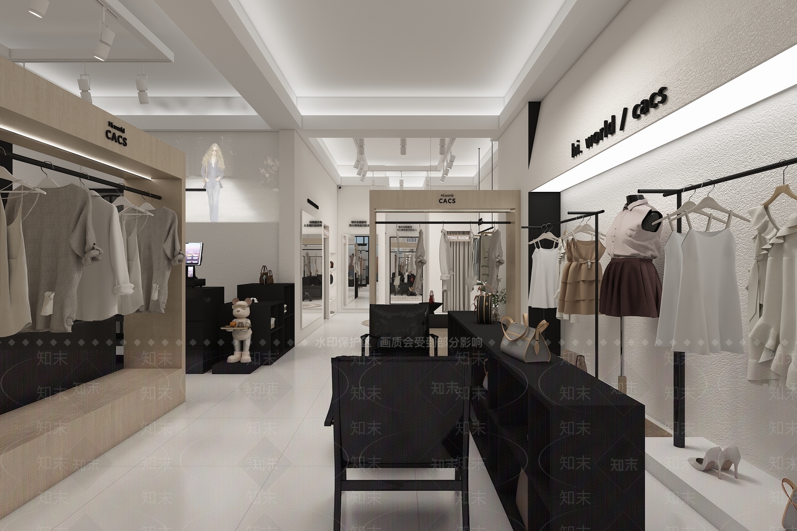现代服装店3D模型下载【ID:1170229746】