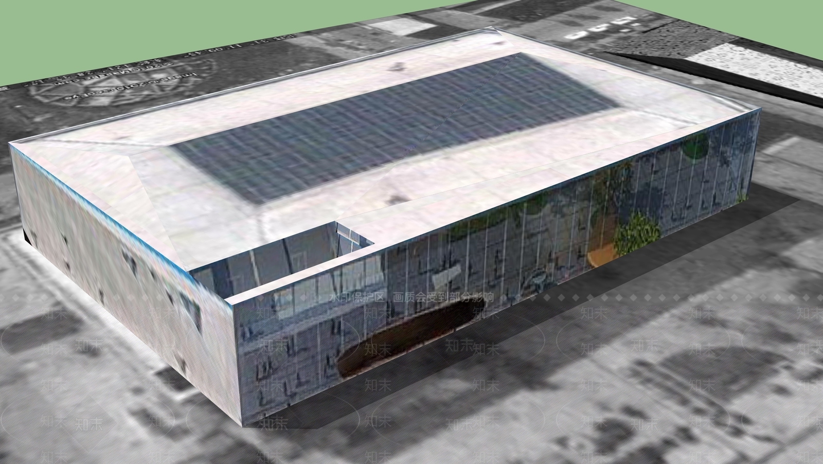 现代展览馆建筑SU模型下载【ID:1170232509】