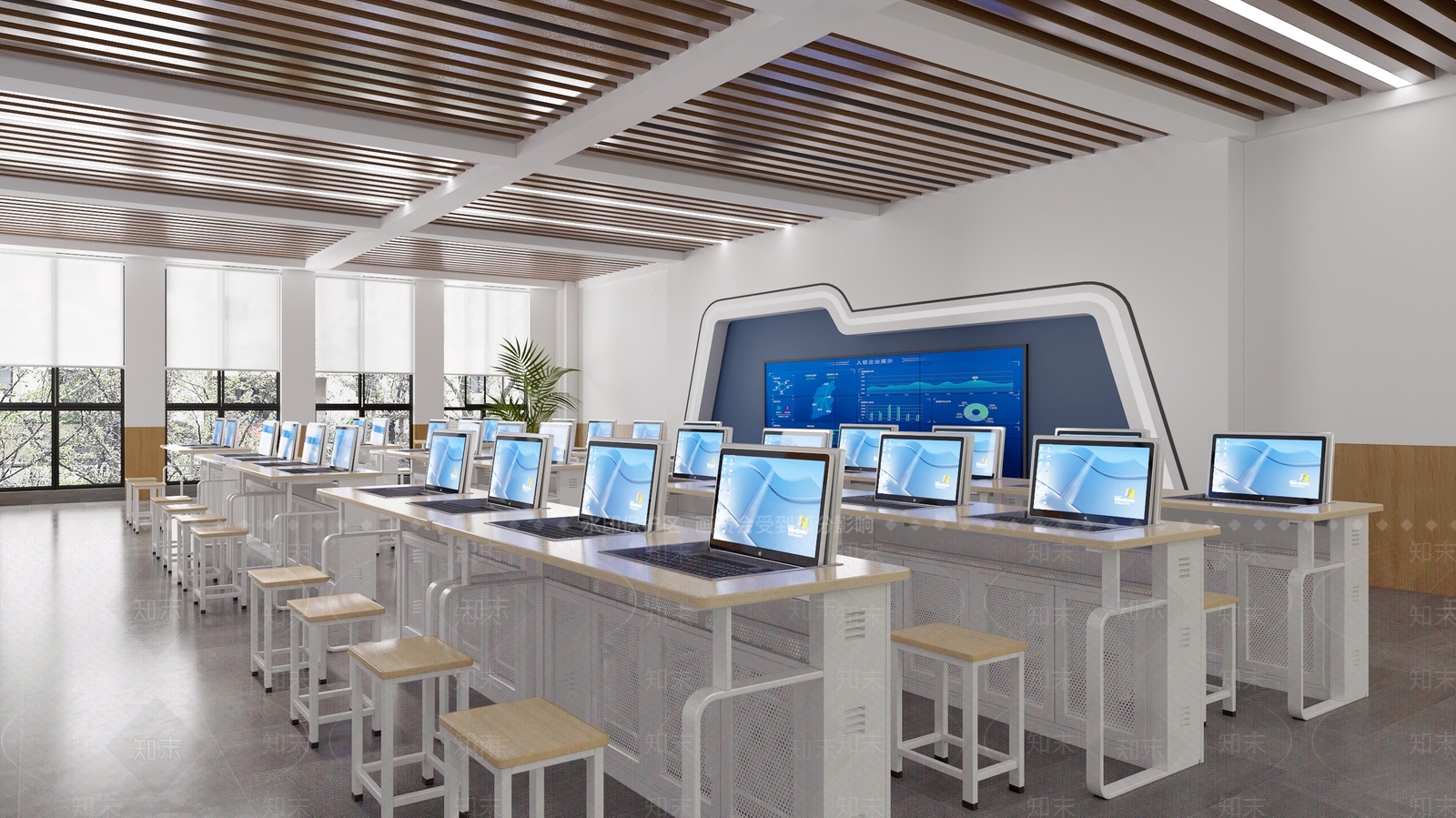 现代教室3D模型下载【ID:1170237433】