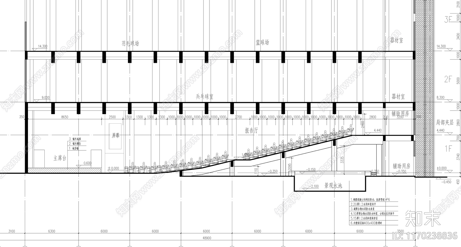 现代学校建筑cad施工图下载【ID:1170238836】