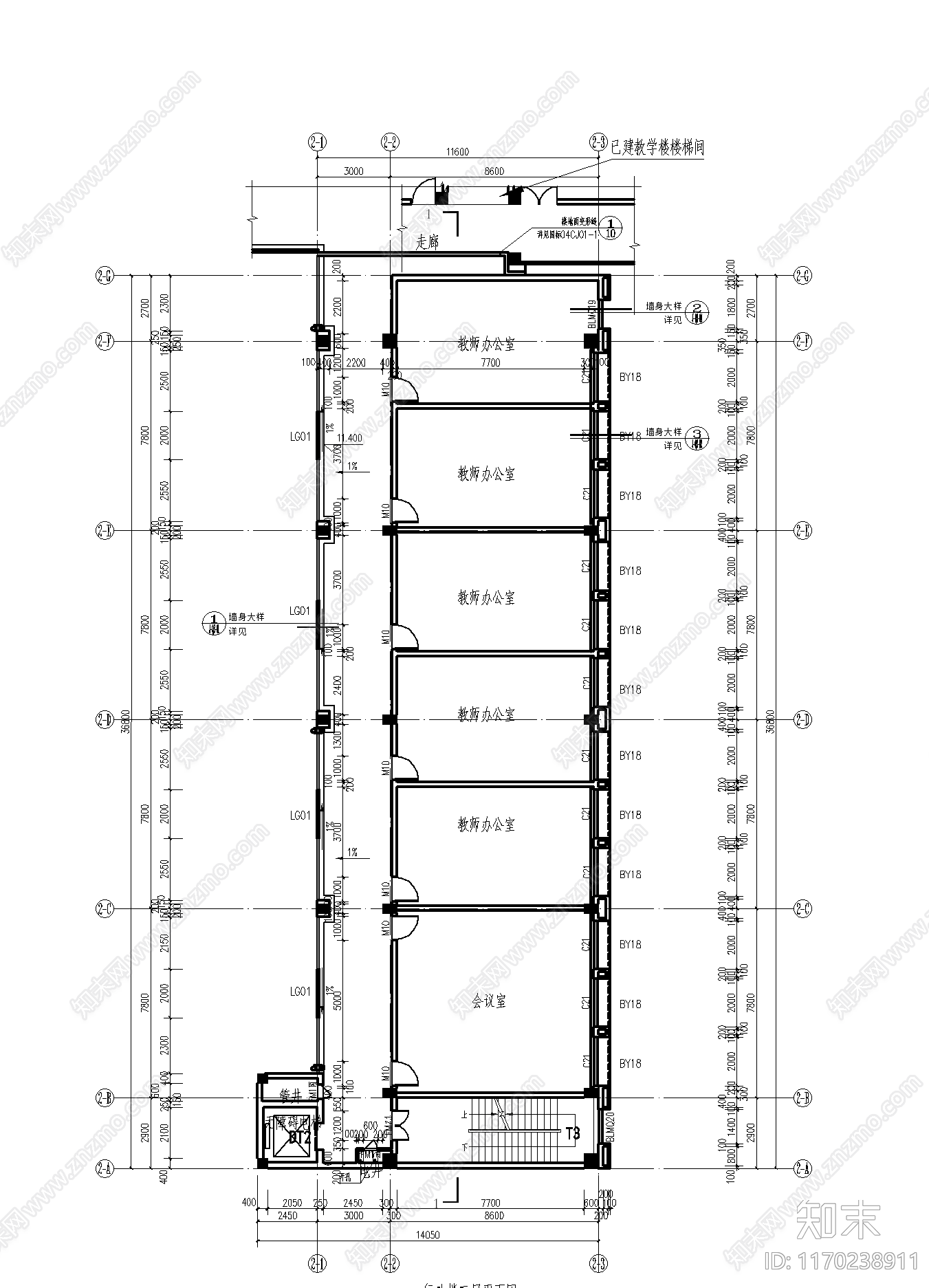 现代学校建筑cad施工图下载【ID:1170238911】