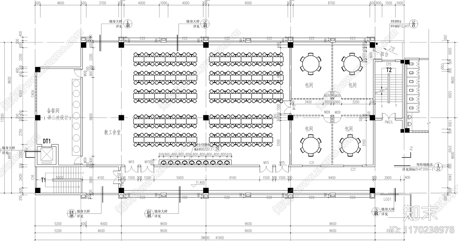 现代学校建筑cad施工图下载【ID:1170238978】