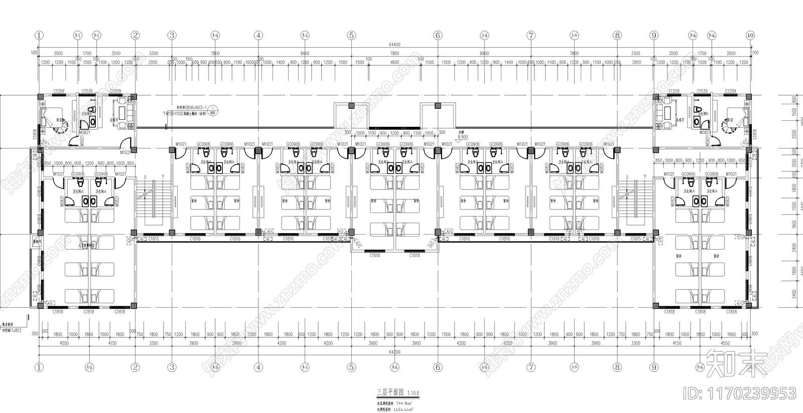 现代学校建筑cad施工图下载【ID:1170239953】