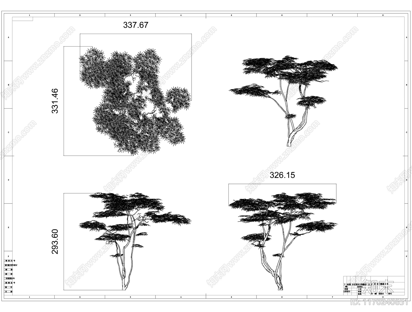 现代新中式树施工图下载【ID:1170240651】