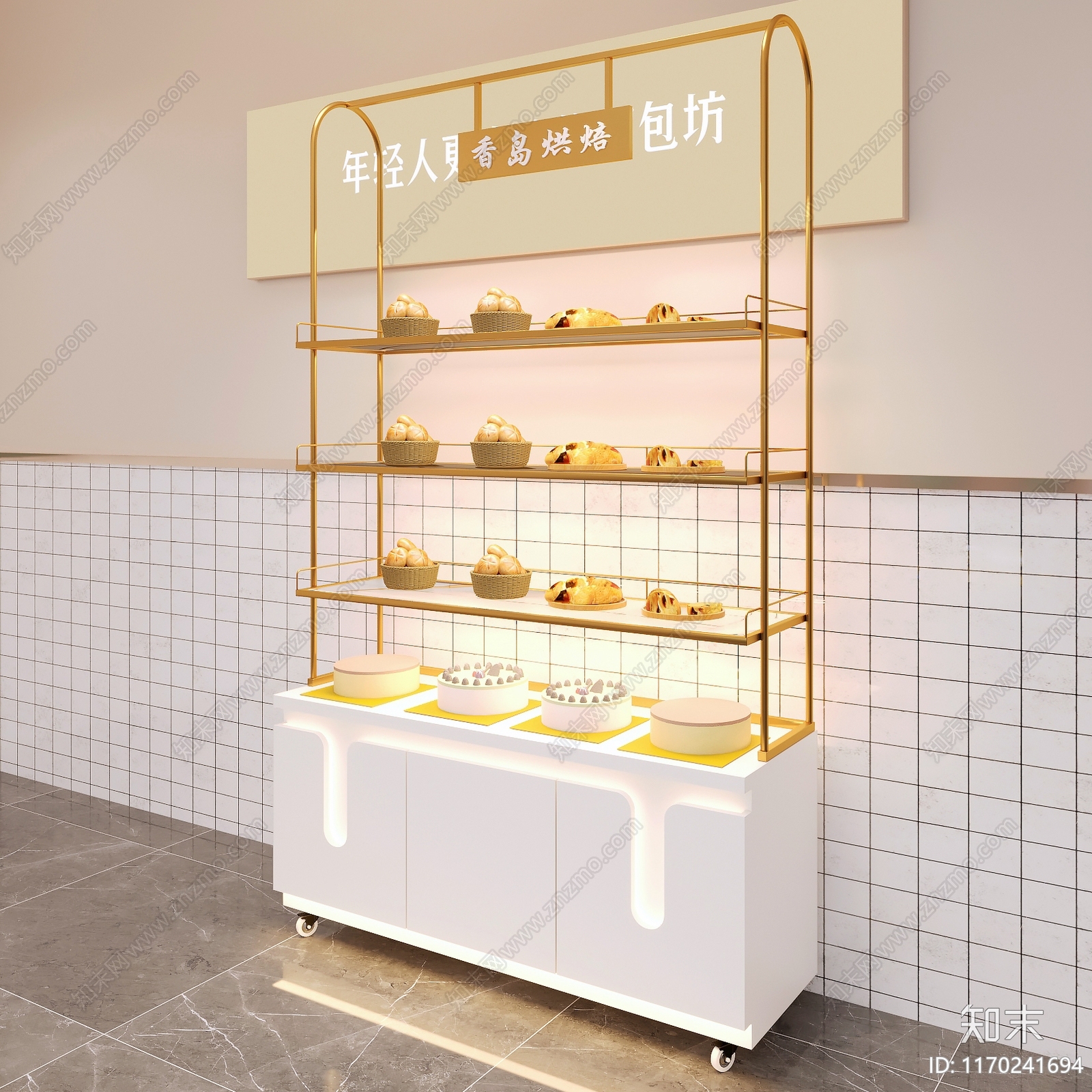 现代甜品面包店3D模型下载【ID:1170241694】