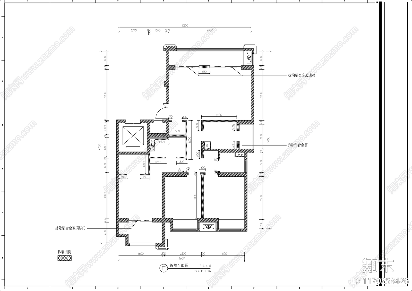 法式整体家装空间cad施工图下载【ID:1170253426】