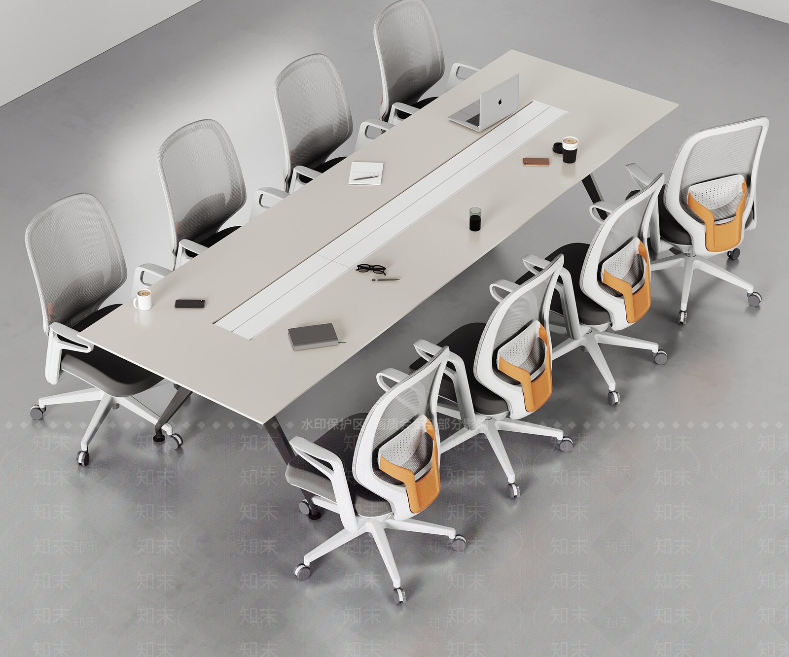 现代办公桌3D模型下载【ID:1170266171】