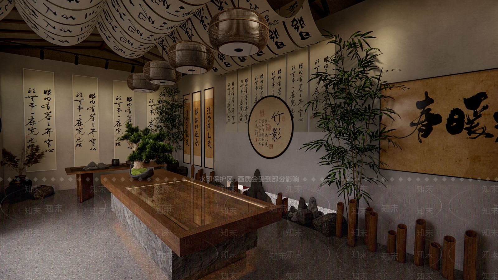 新中式中式其他文化空间SU模型下载【ID:1170270964】