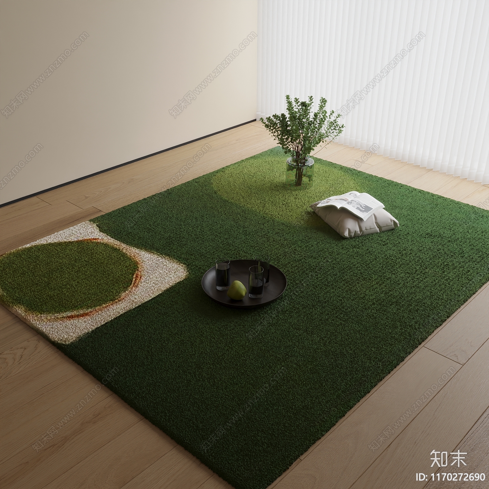 现代地毯3D模型下载【ID:1170272690】