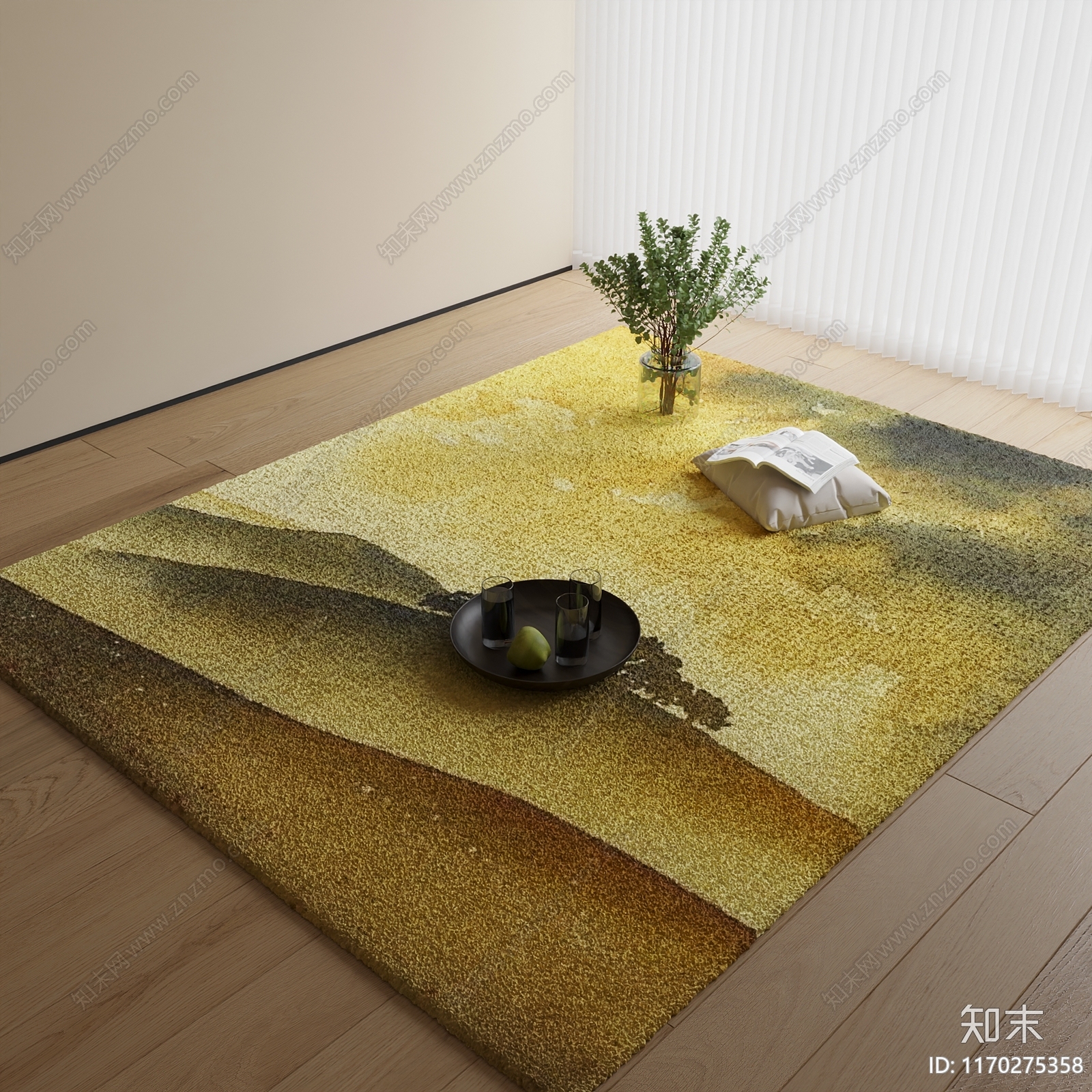 现代地毯3D模型下载【ID:1170275358】