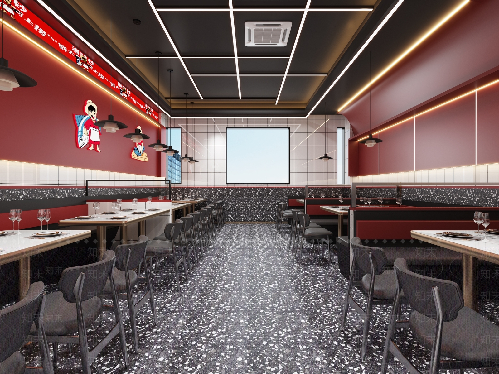 现代其他餐饮空间3D模型下载【ID:1170275753】