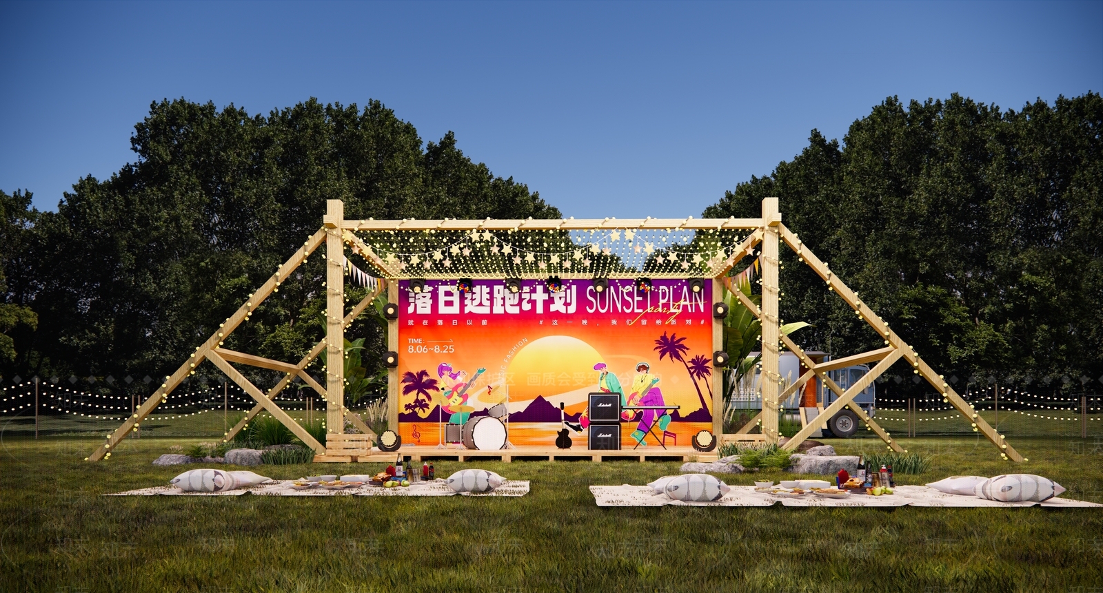 现代舞台SU模型下载【ID:1170276409】