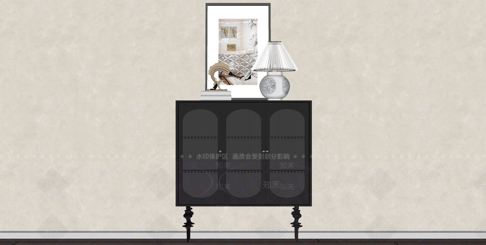 中古复古储物柜SU模型下载【ID:1170282837】