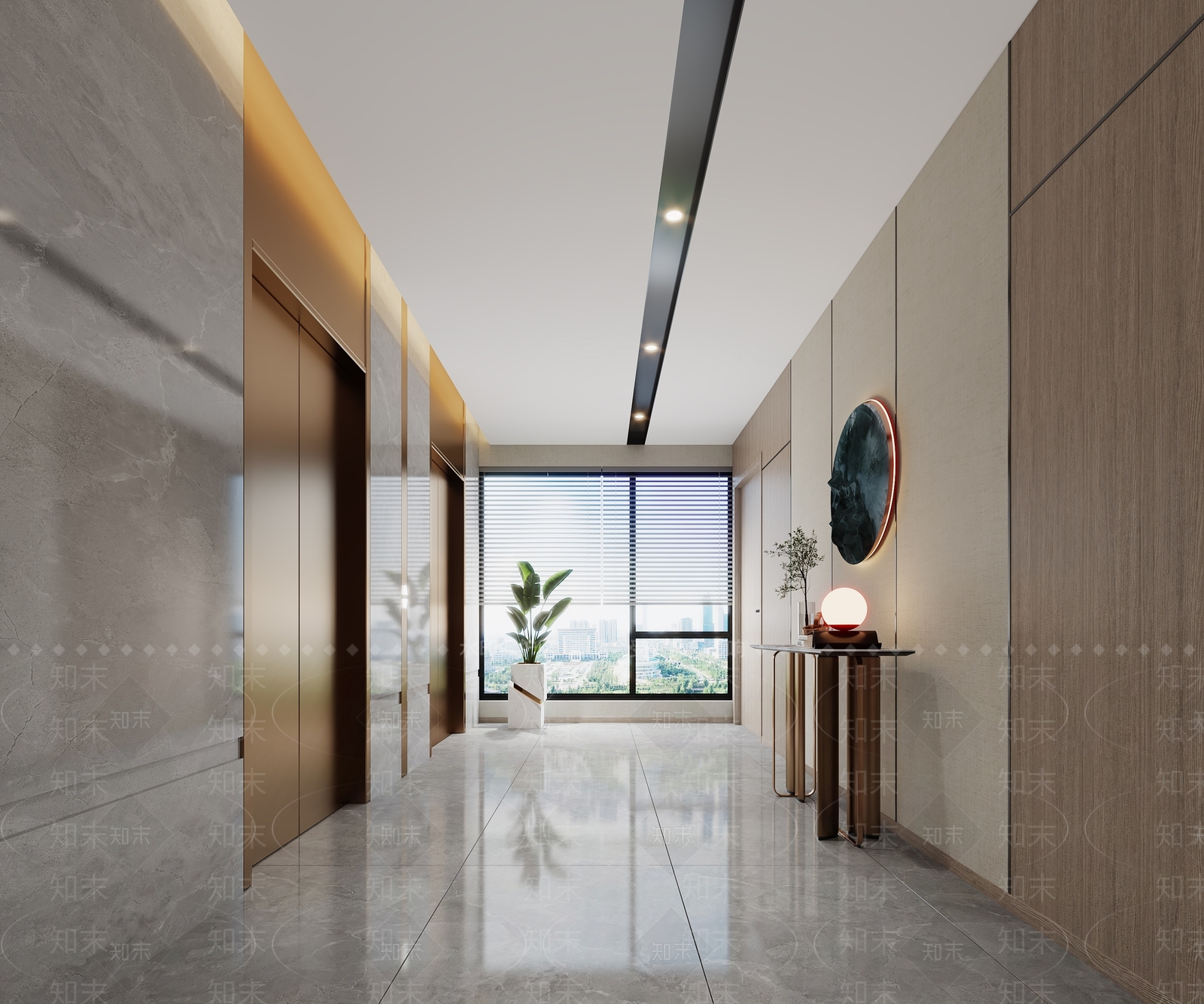 现代轻奢电梯间3D模型下载【ID:1170287112】