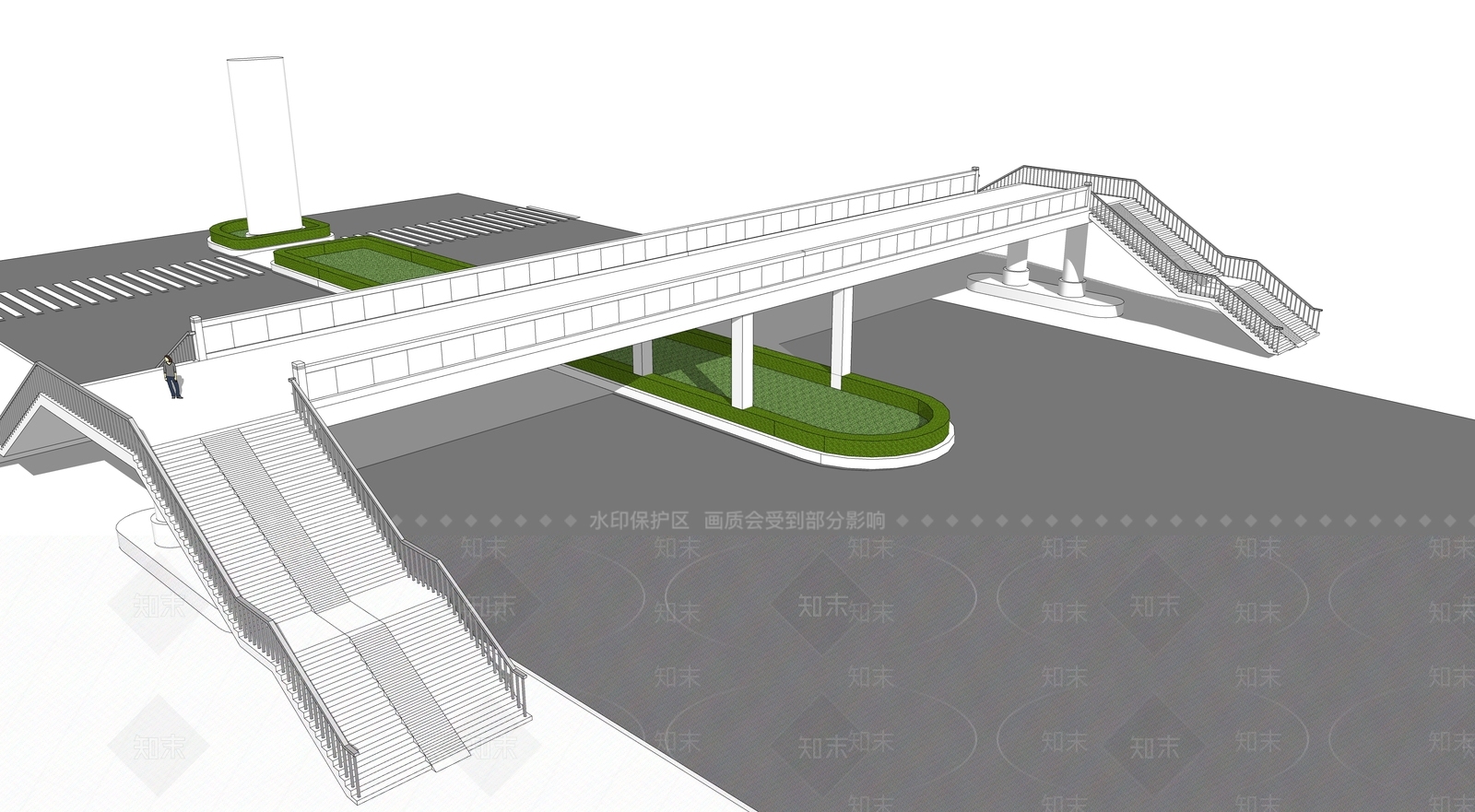 现代天桥SU模型下载【ID:1170287058】