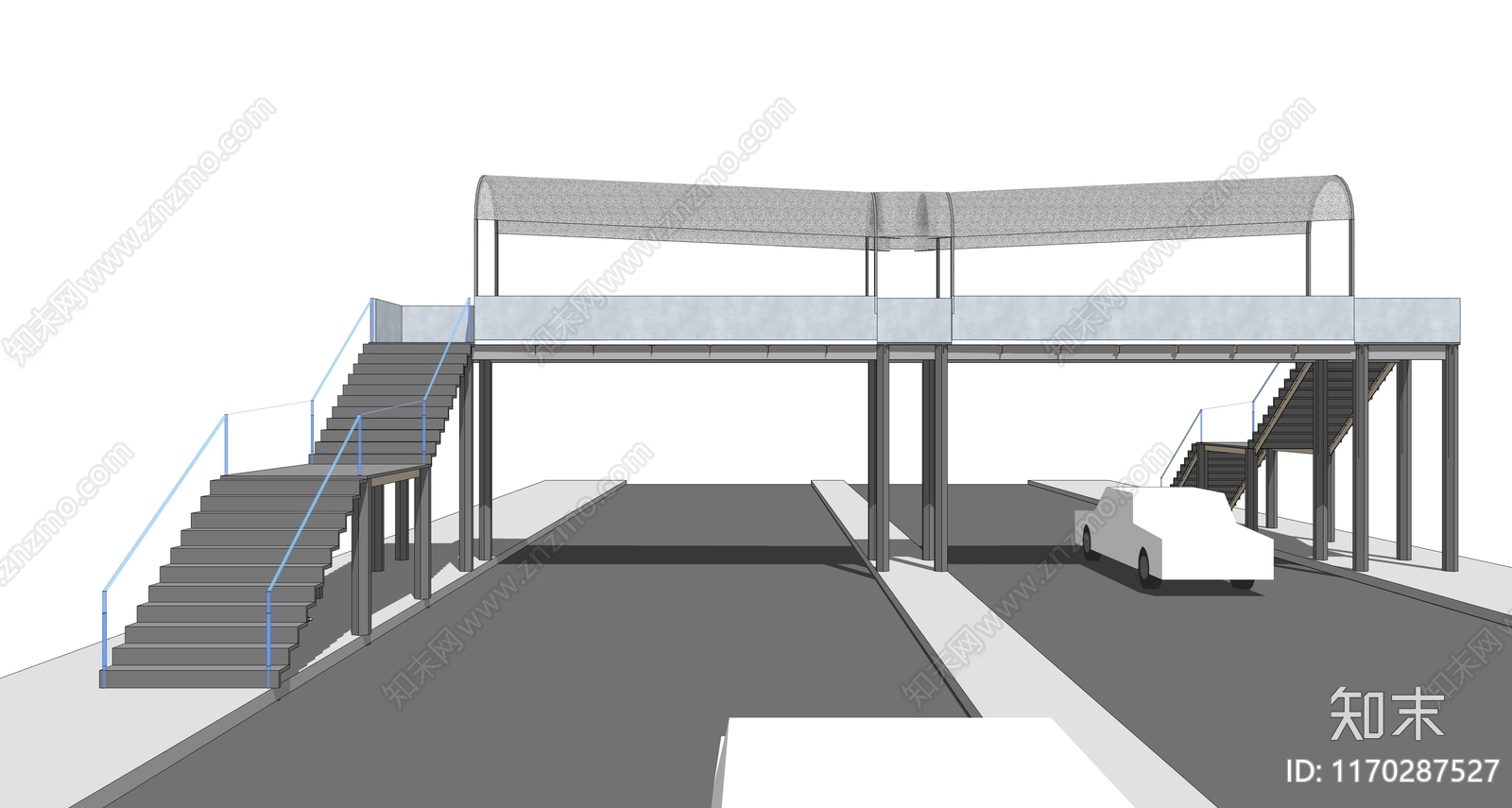现代天桥SU模型下载【ID:1170287527】