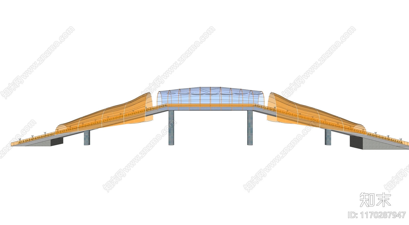 现代天桥SU模型下载【ID:1170287947】