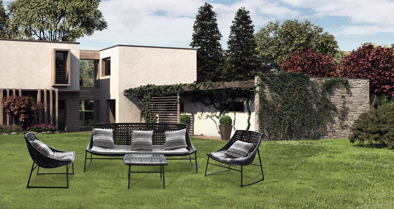 现代欧式小区外景贴图下载【ID:1170290643】