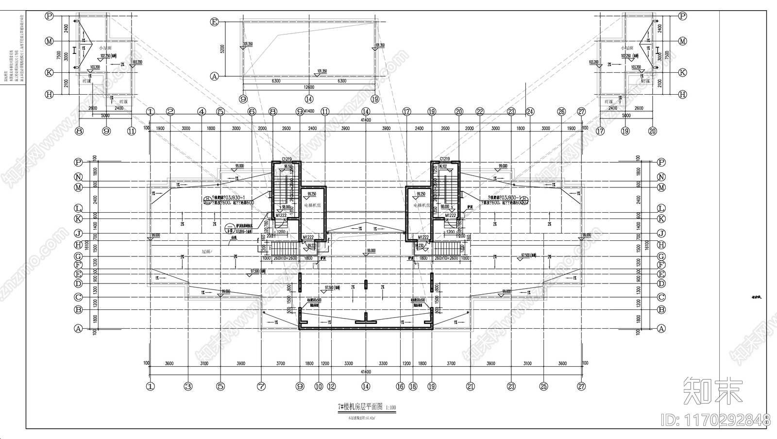 现代住宅楼建筑cad施工图下载【ID:1170292848】