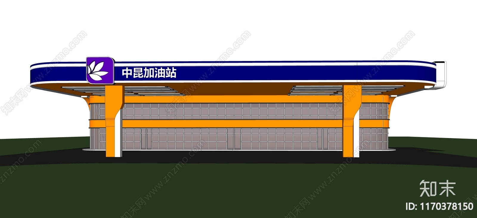 现代收费站SU模型下载【ID:1170378150】