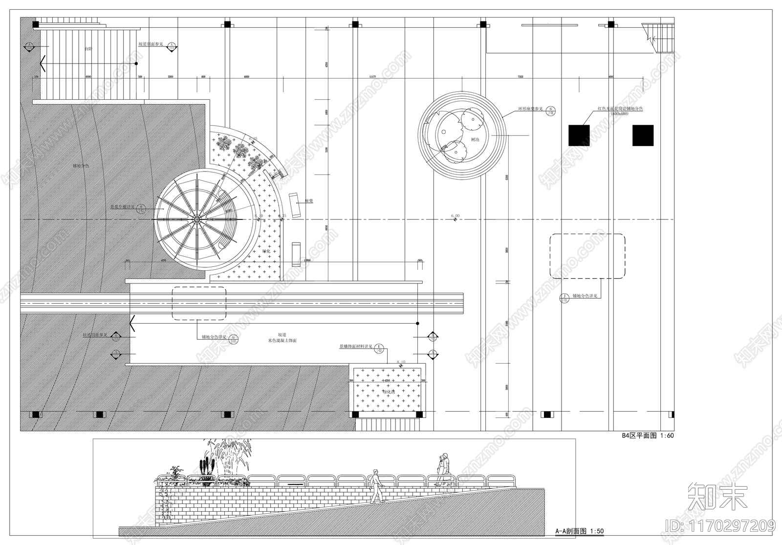 现代公园景观cad施工图下载【ID:1170297209】
