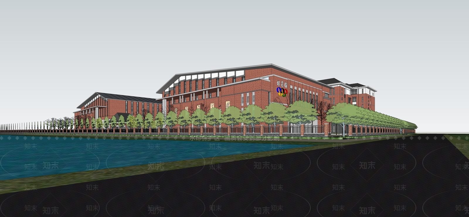 现代学校建筑SU模型下载【ID:1170299102】