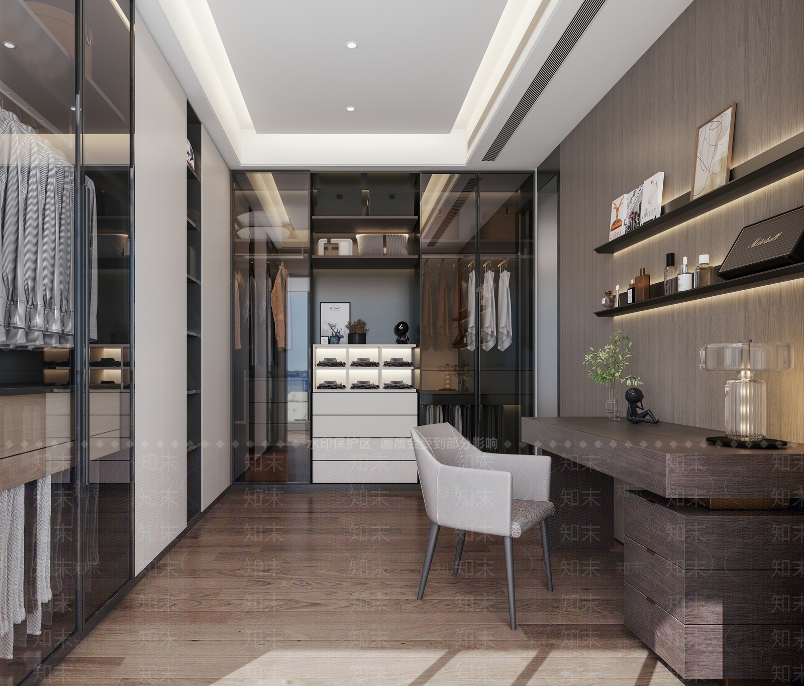 现代衣帽间3D模型下载【ID:1170301183】