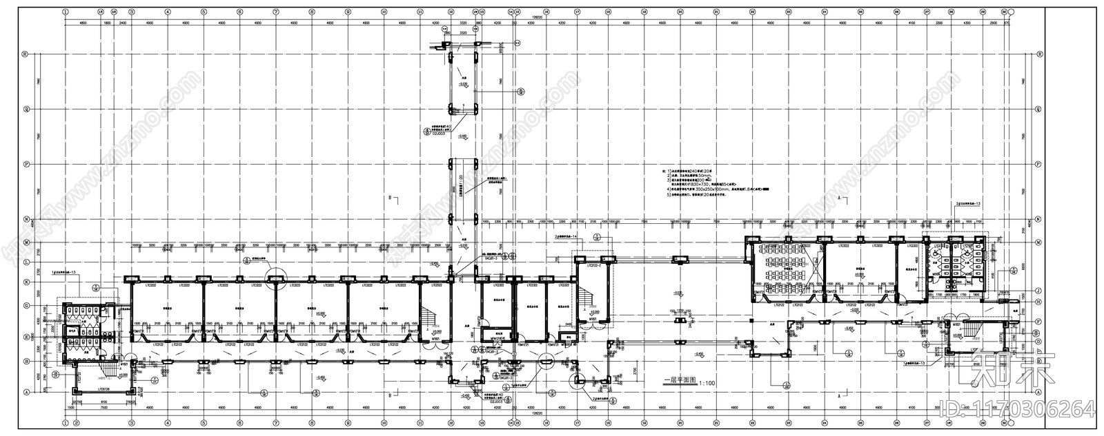 现代新中式学校建筑cad施工图下载【ID:1170306264】