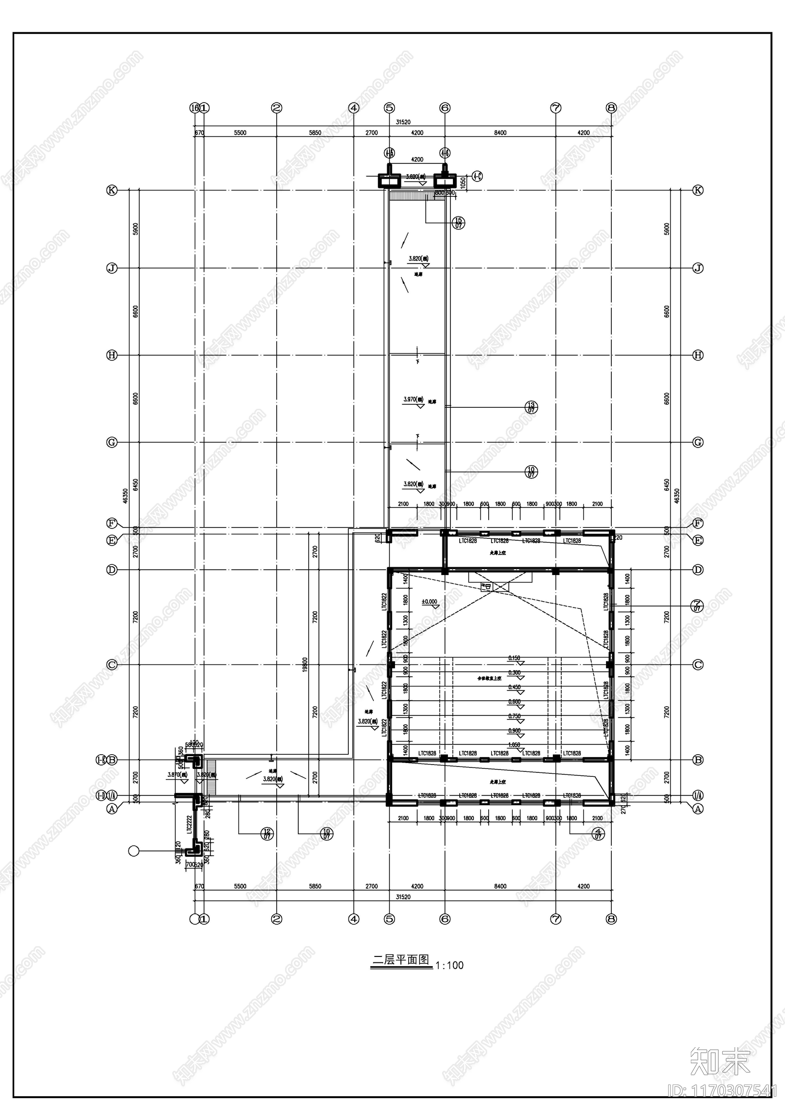 现代新中式学校建筑cad施工图下载【ID:1170307541】