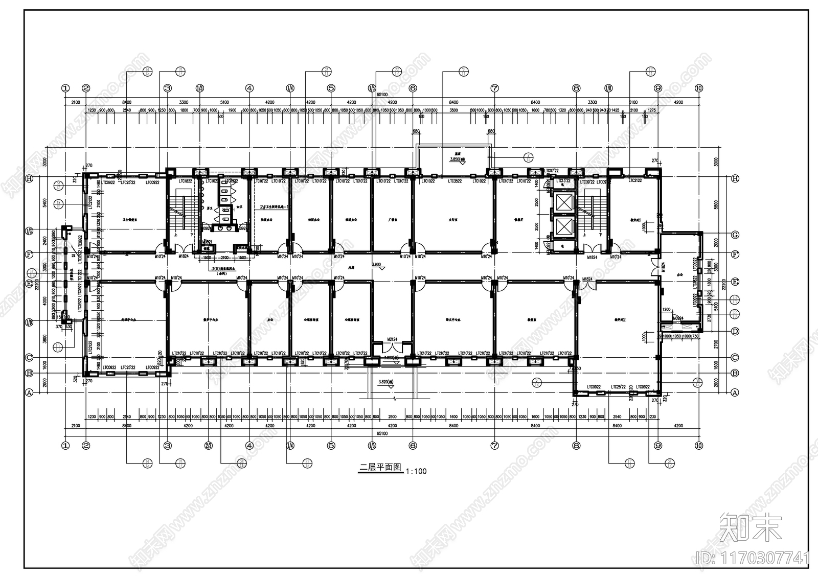 现代新中式学校建筑cad施工图下载【ID:1170307741】