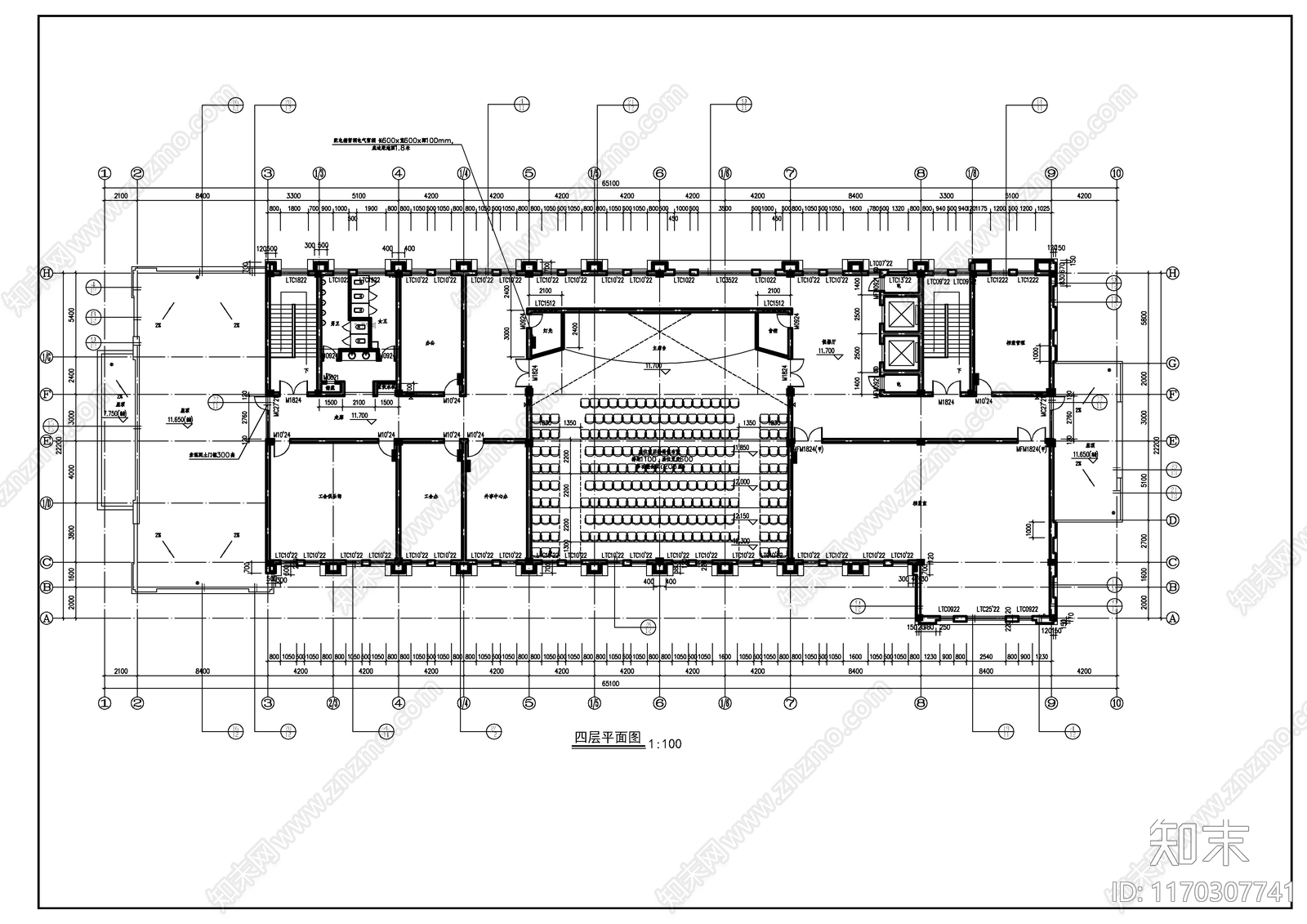 现代新中式学校建筑cad施工图下载【ID:1170307741】