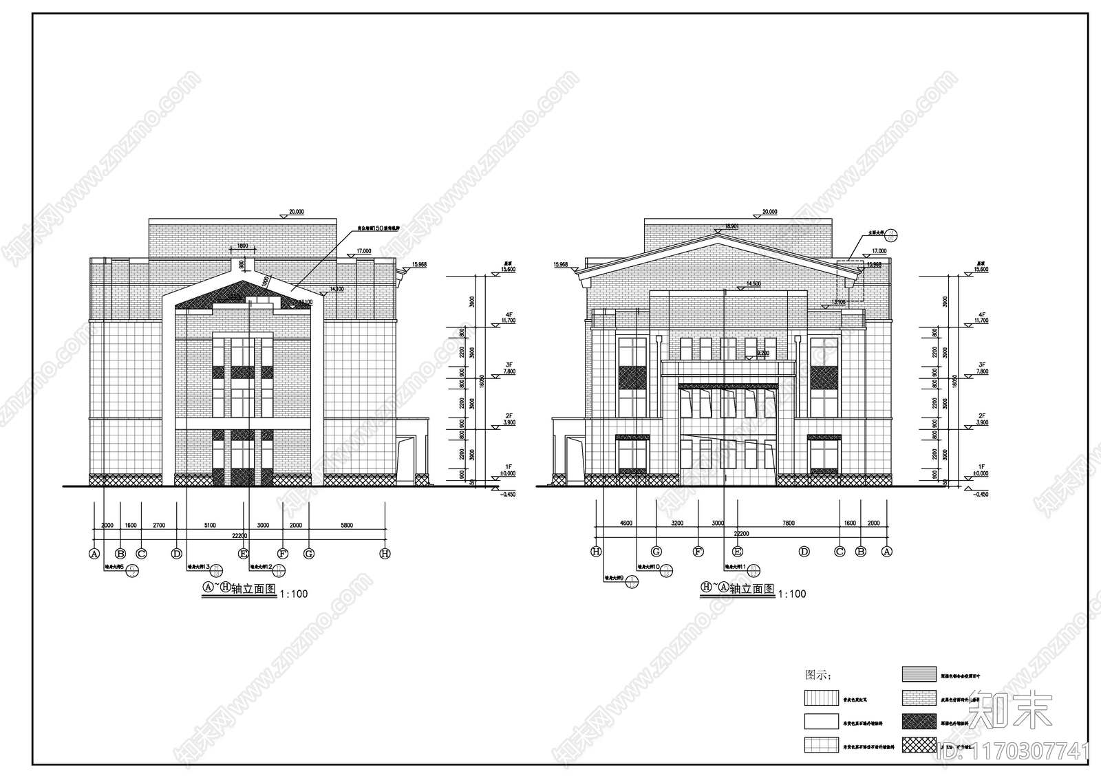 现代新中式学校建筑cad施工图下载【ID:1170307741】
