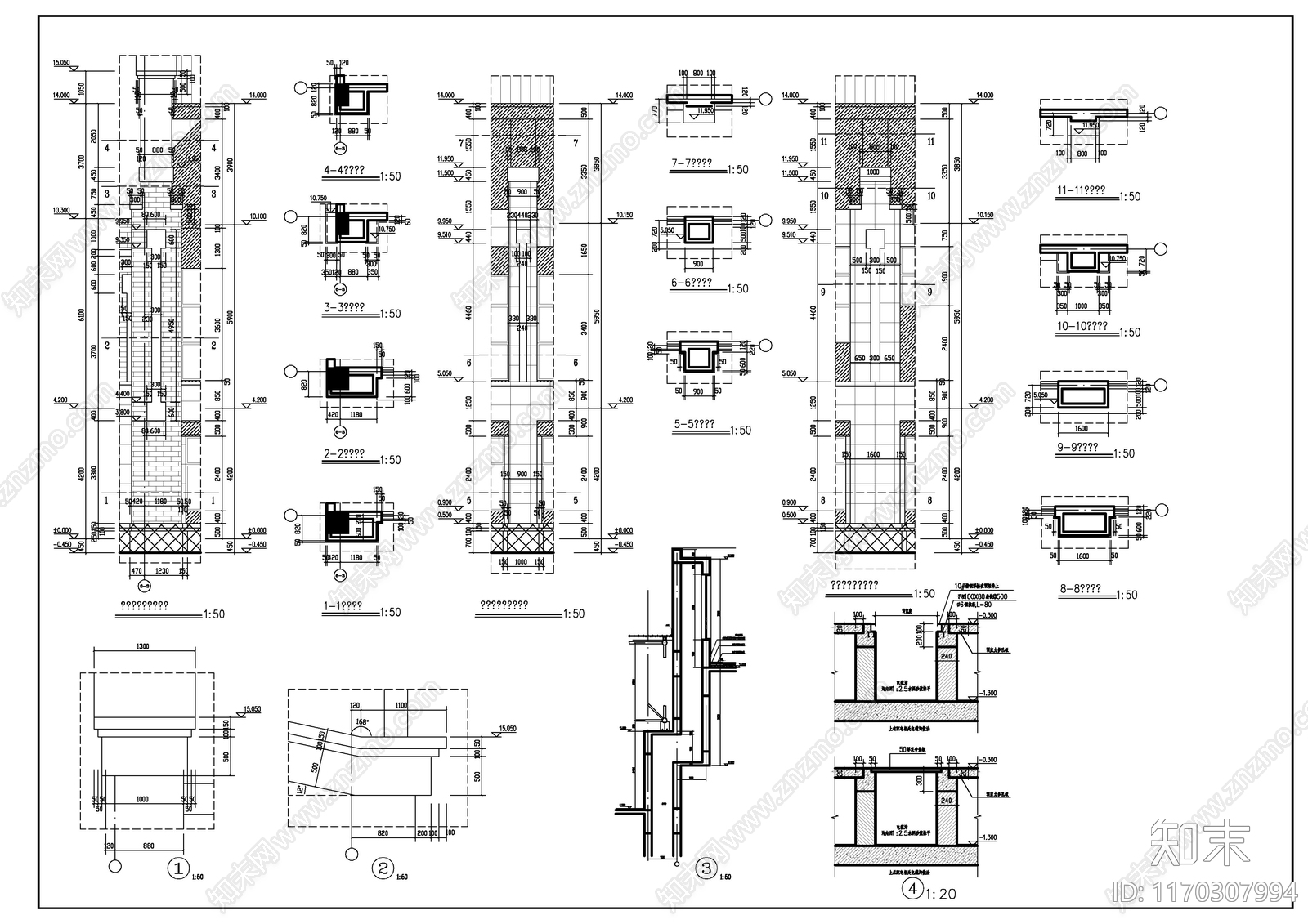 现代新中式学校建筑cad施工图下载【ID:1170307994】