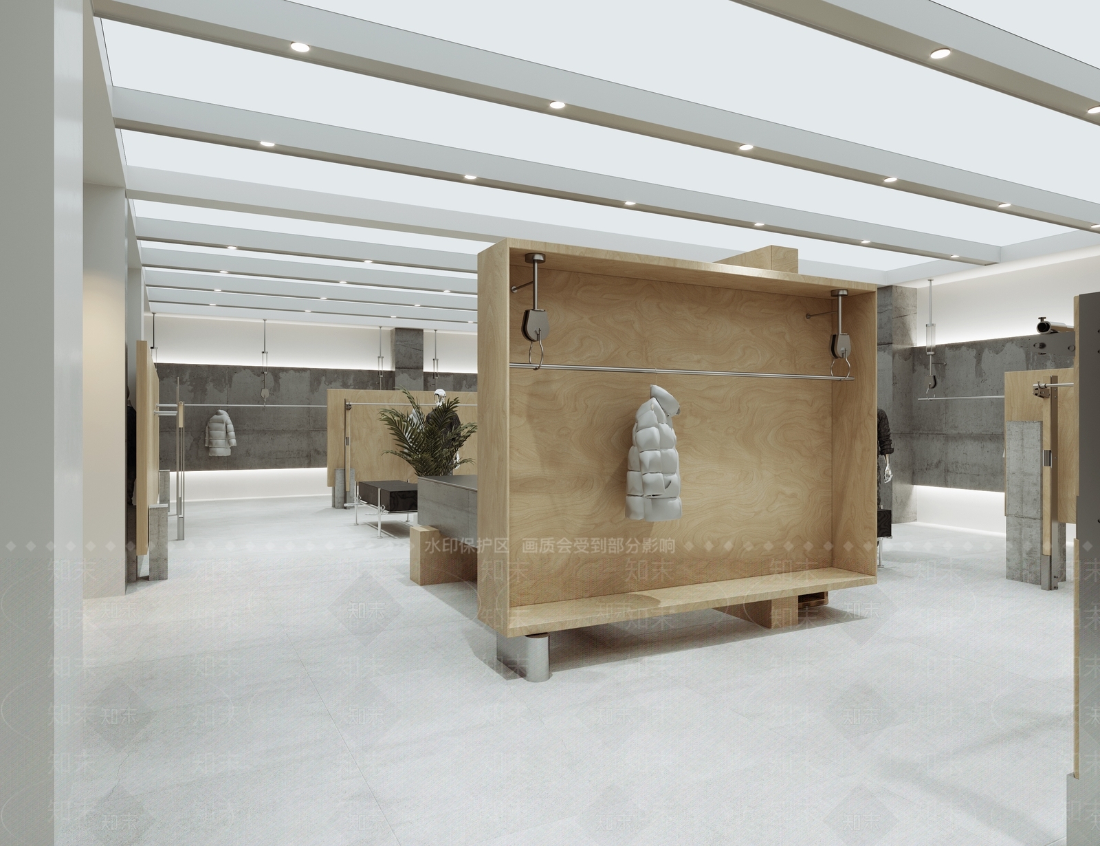 现代极简服装店3D模型下载【ID:1170309081】