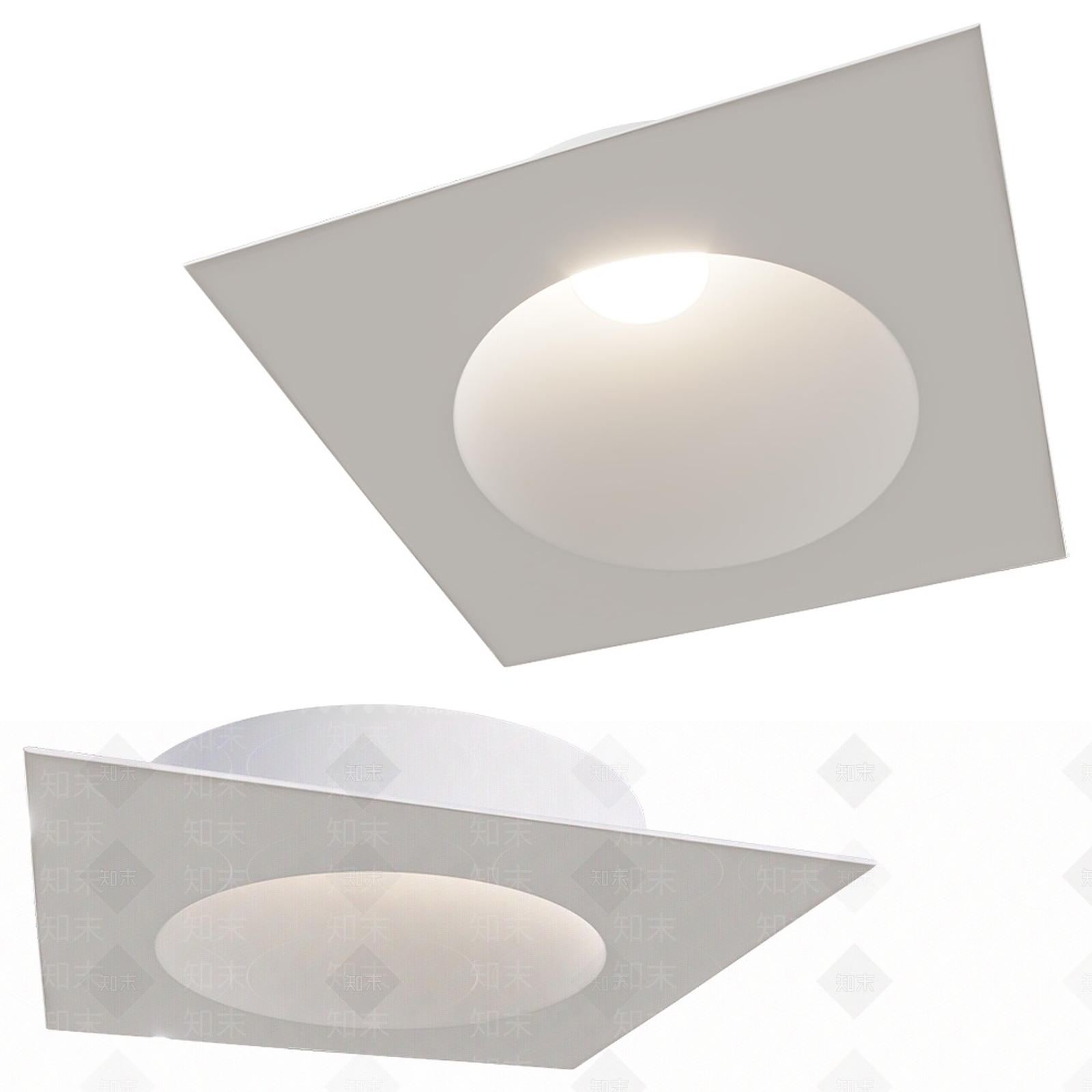 现代美式筒灯3D模型下载【ID:1170310481】