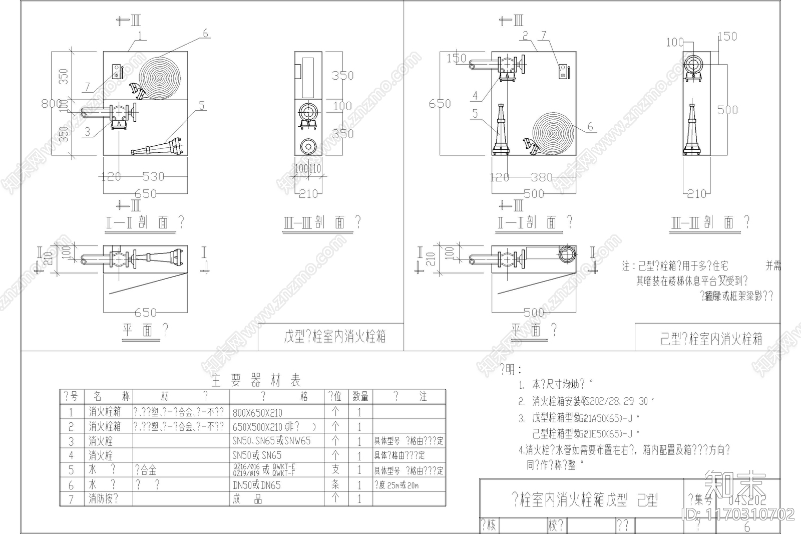 现代消防器材施工图下载【ID:1170310702】