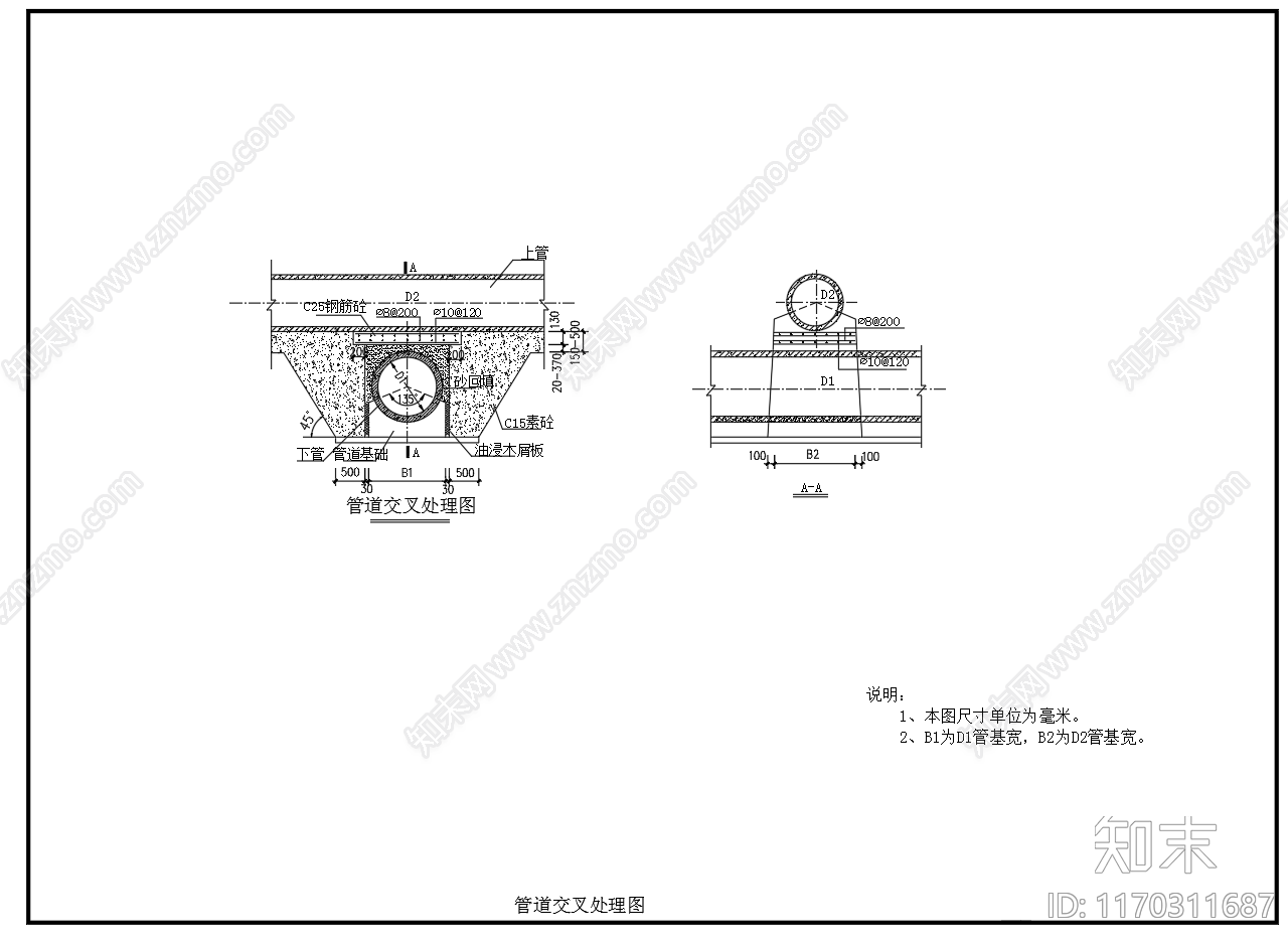 给排水节点详图cad施工图下载【ID:1170311687】