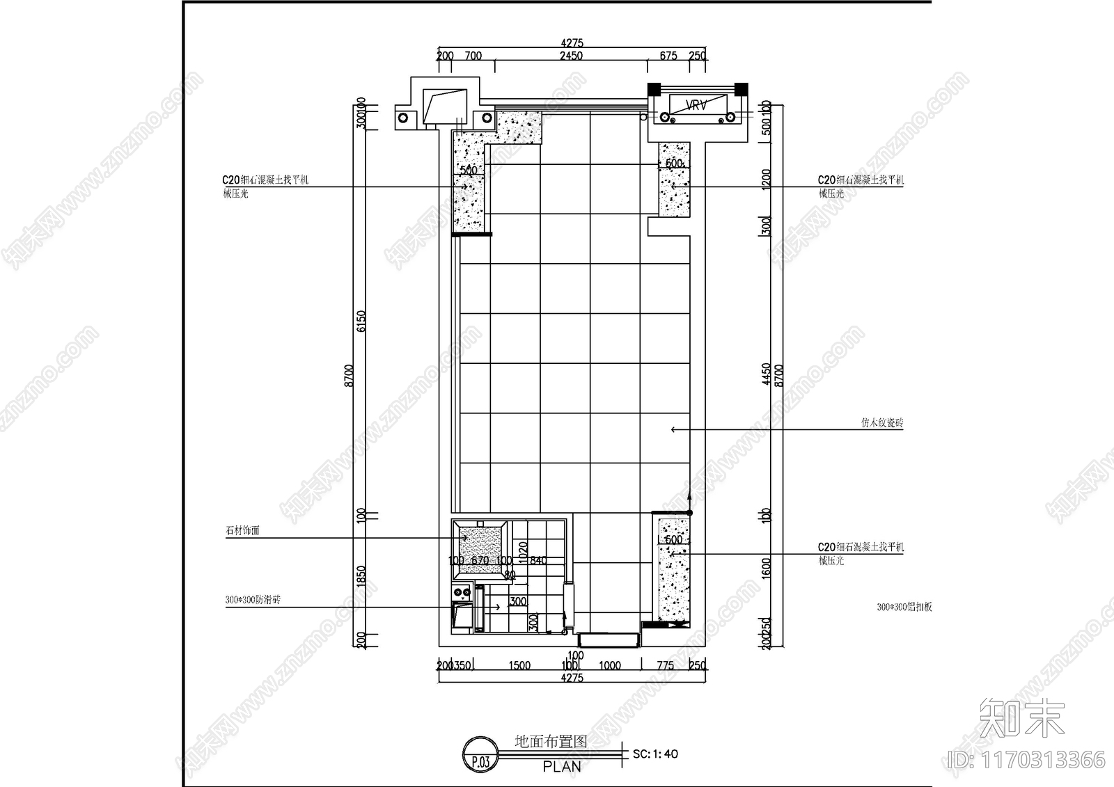 北欧公寓施工图下载【ID:1170313366】