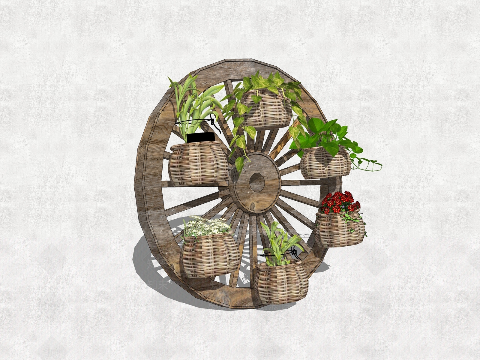 植物组合SU模型下载【ID:1170313901】